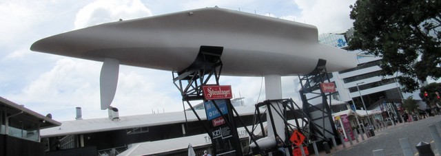 Auckland - hull of the KZ-1 who competed in the America's Cup in 1988