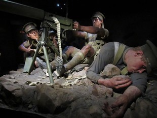 Wellington - Musée Te Papa - reconstitution d'un scène de guerre