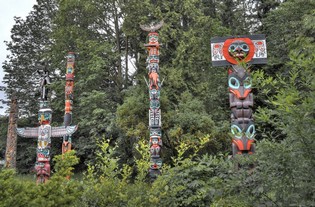 Vancouver - Parc Stanley - champs de totems