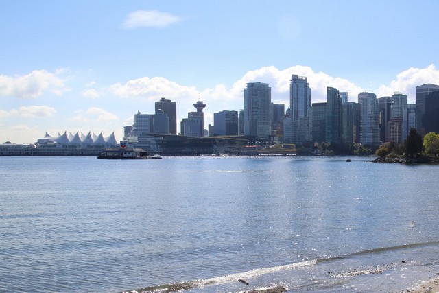 Vancouver - vue de la ville depuis le Parc Stanley
