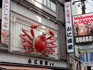 Osaka - Dotonbori Street - giant crab