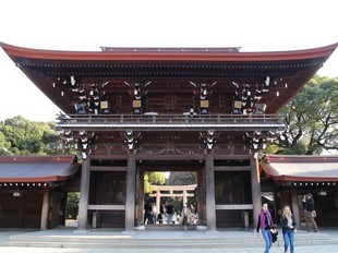 Tokyo - Sanctuaire Meiji - porte