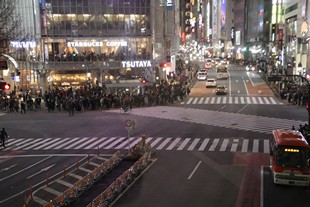 Tokyo - Quartier de Shibuya - carrefour vide
