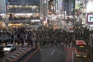 Tokyo - Shibuya District - crossing crowded