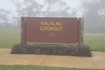 Kauai - Kokee Road - Kalalau Lookout - panneau
