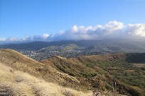 Oahu - Diamond Head - vue depuis un point de vue aménagé le long de la montée