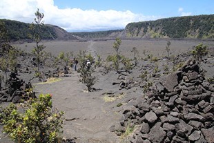 Big Island - Volcanoes National Park - Kilauea Iki Crater, view from below