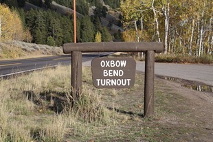 Grand Teton National Park - Oxbow Bend - sign