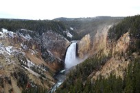 Yellowstone National Park - Canyon Village - Grand Canyon of the Yellowstone - Lower Falls - lookout point