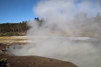 Yellowstone National Park - Lake Village - Mud Volcano Area - Churning Caldron boiling