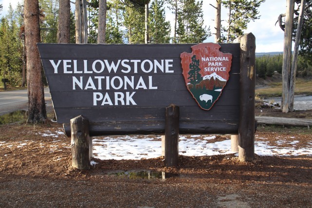 Yellowstone National Park - parc sign