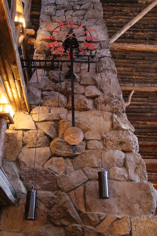 Yellowstone National Park - Old Faithful Village - Upper Geyser Basin - Old Faithful Inn - clock